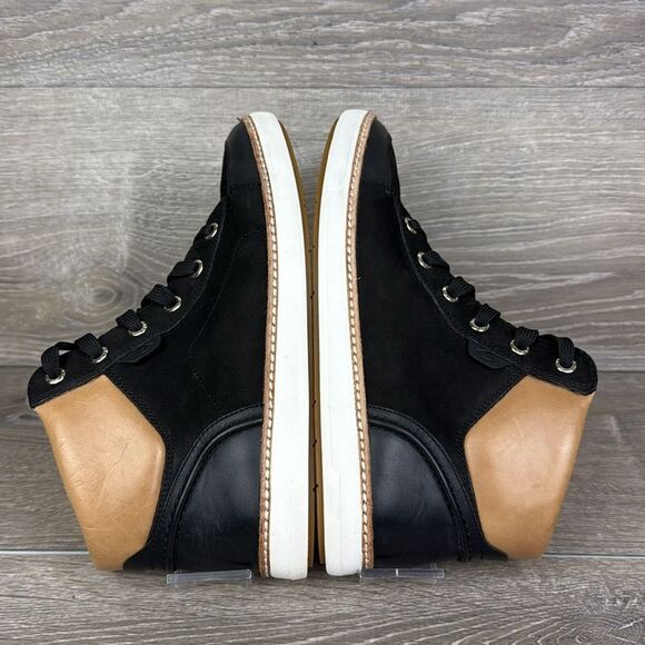 Sperry Top Sider Gold Cup Rey Isla Women’s Sz 9.5 Black Tan Leather Lace Up Boot - Picture 10 of 11